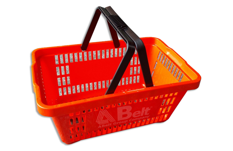 A cesta plástica modelo CP16 na cor laranjada ABelt produtos plásticos é resistente e versátil